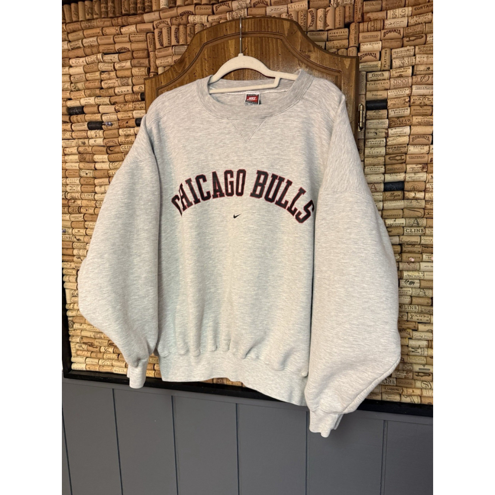 Nike Chicago Bulls Vintage Crewneck Sweatshirt XXL Gray Last Dance 1998 Pippen - Picture 2 of 10